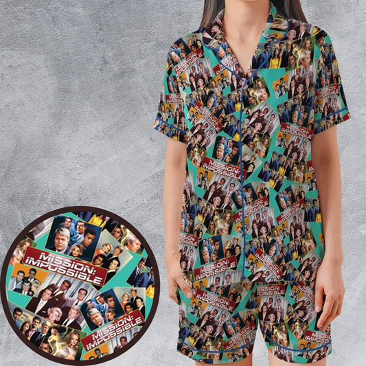 Satin Short-Sleeve Pajamas Set - 3XNPY1MZ