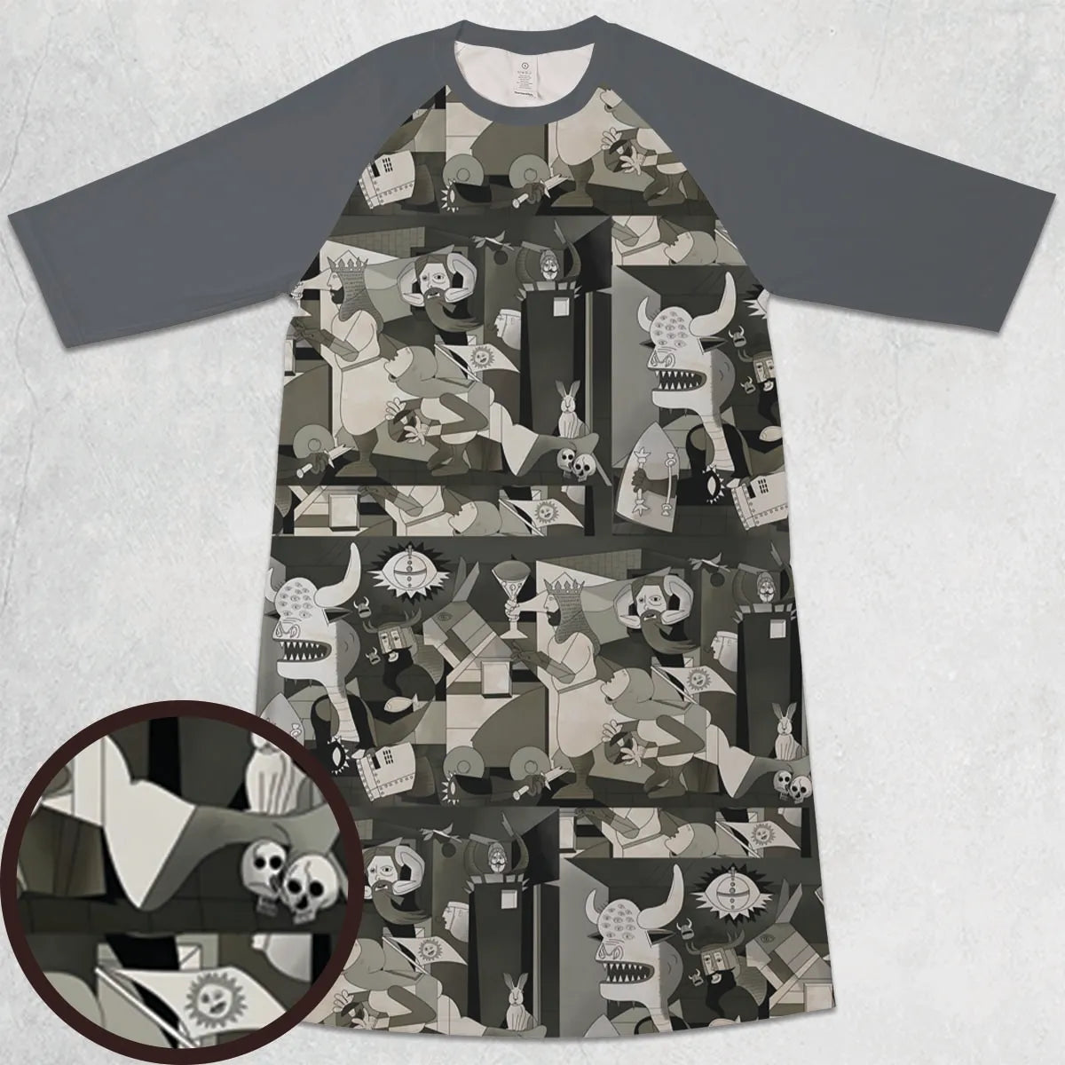 3/4 Sleeve Raglan Dress - TG3MX6WE