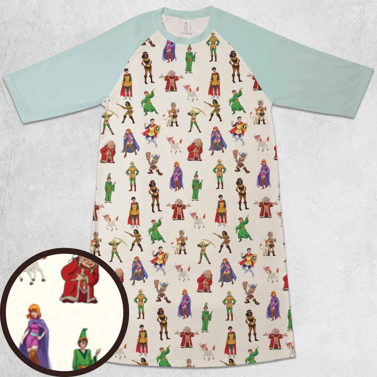 3/4 Sleeve Raglan Dress - 5UHEWAHN