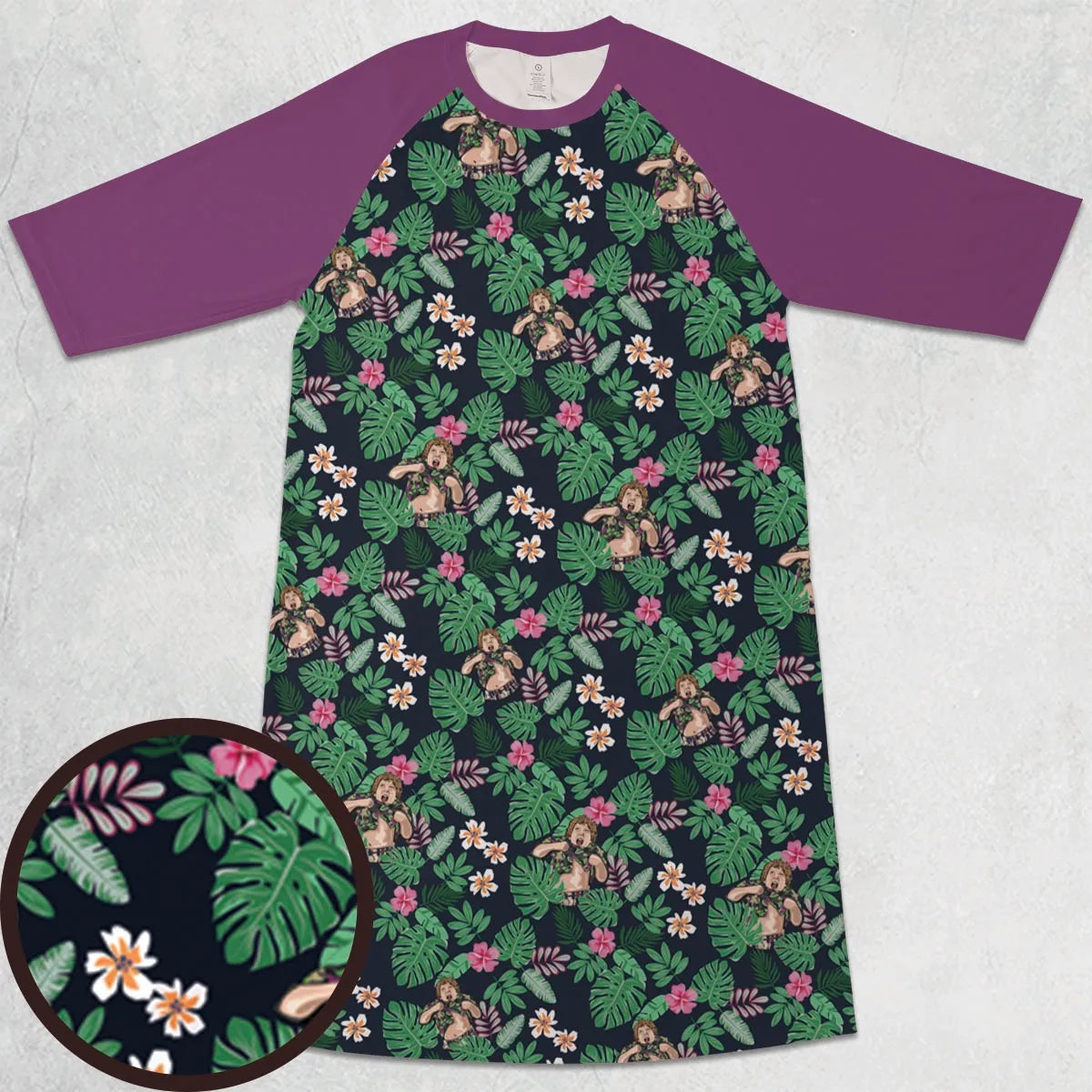 3/4 Sleeve Raglan Dress - VE8KMNJP