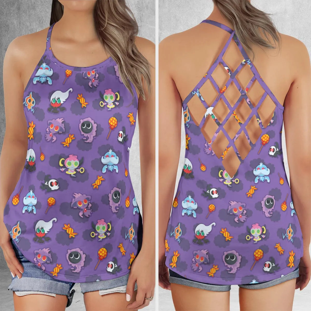 Criss Cross Tank Top - 4GMLLN8R