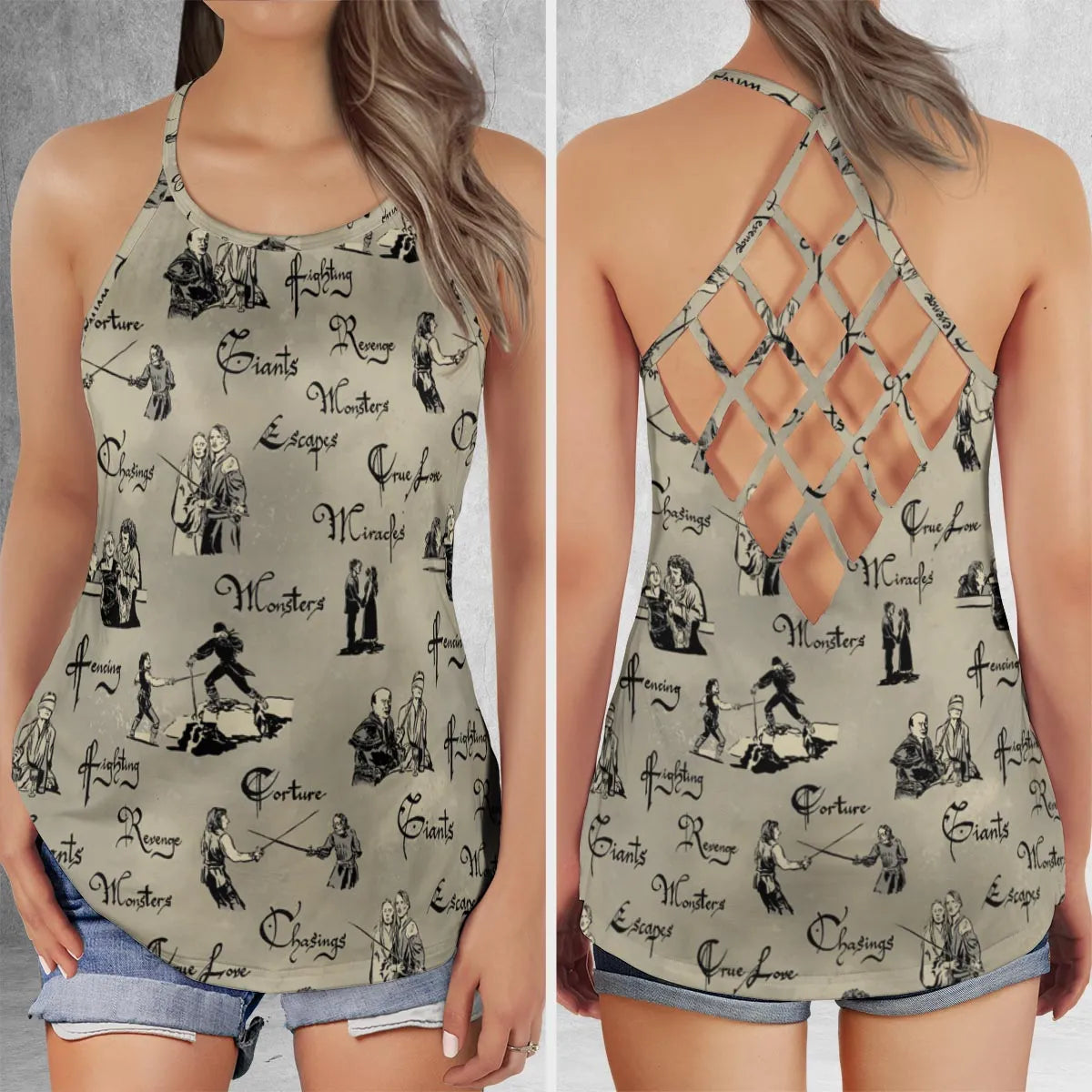 Criss Cross Tank Top - 9QHXRLZG