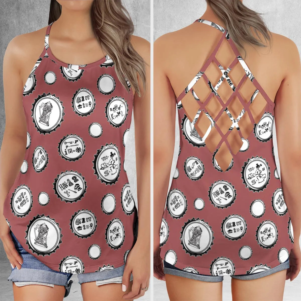Criss Cross Tank Top - 6TEGZGUZ