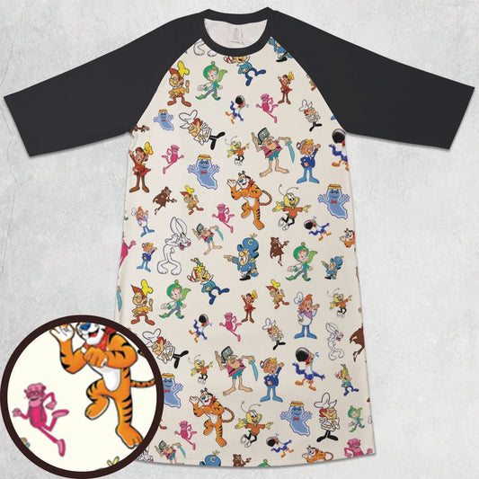 3/4 Sleeve Raglan Dress - L585HA72