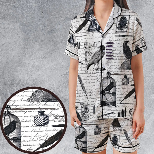 Satin Short-Sleeve Pajamas Set - BY2754YM