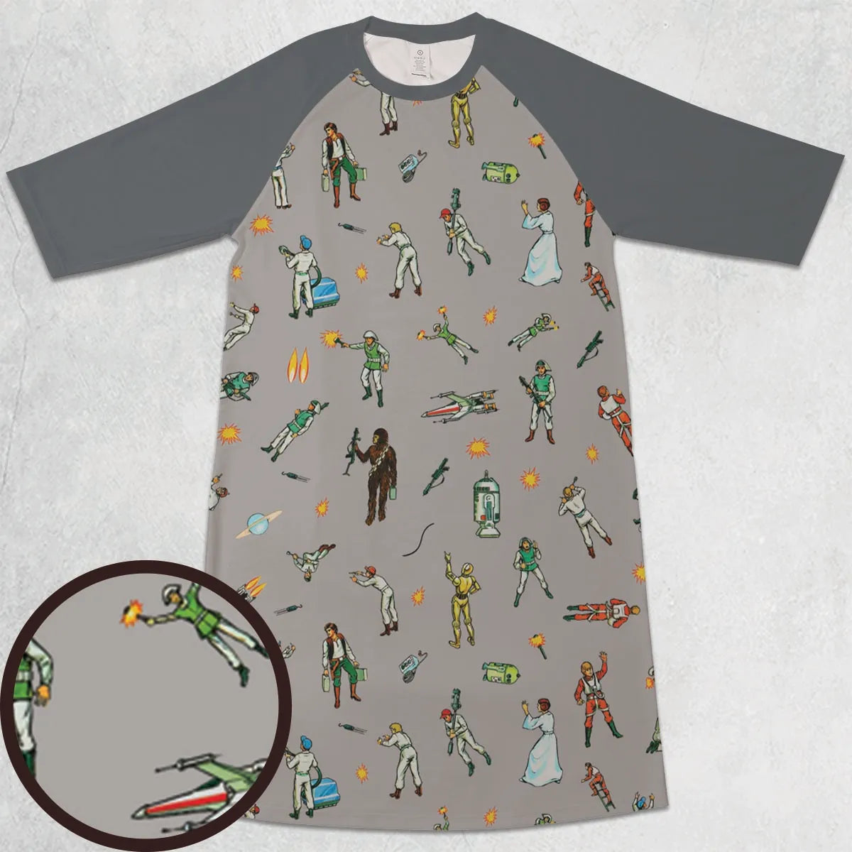 3/4 Sleeve Raglan Dress - ENM97WH6