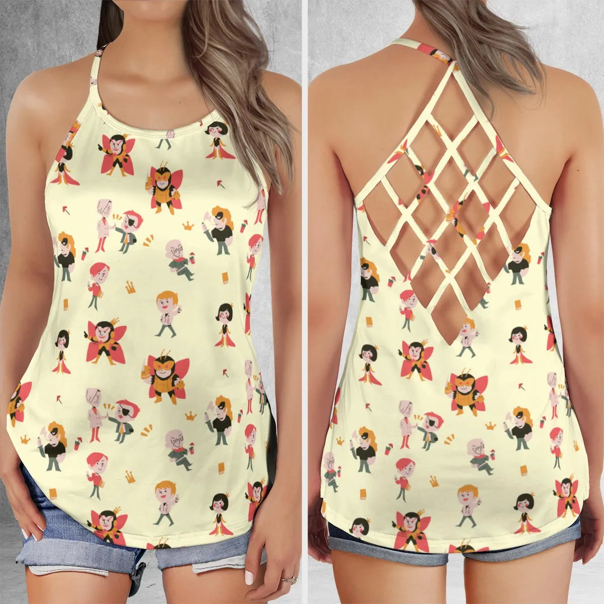 Criss Cross Tank Top - 6LV9W8G1