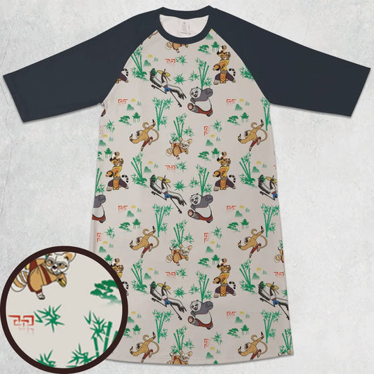 3/4 Sleeve Raglan Dress - 5RKZ4R2Q