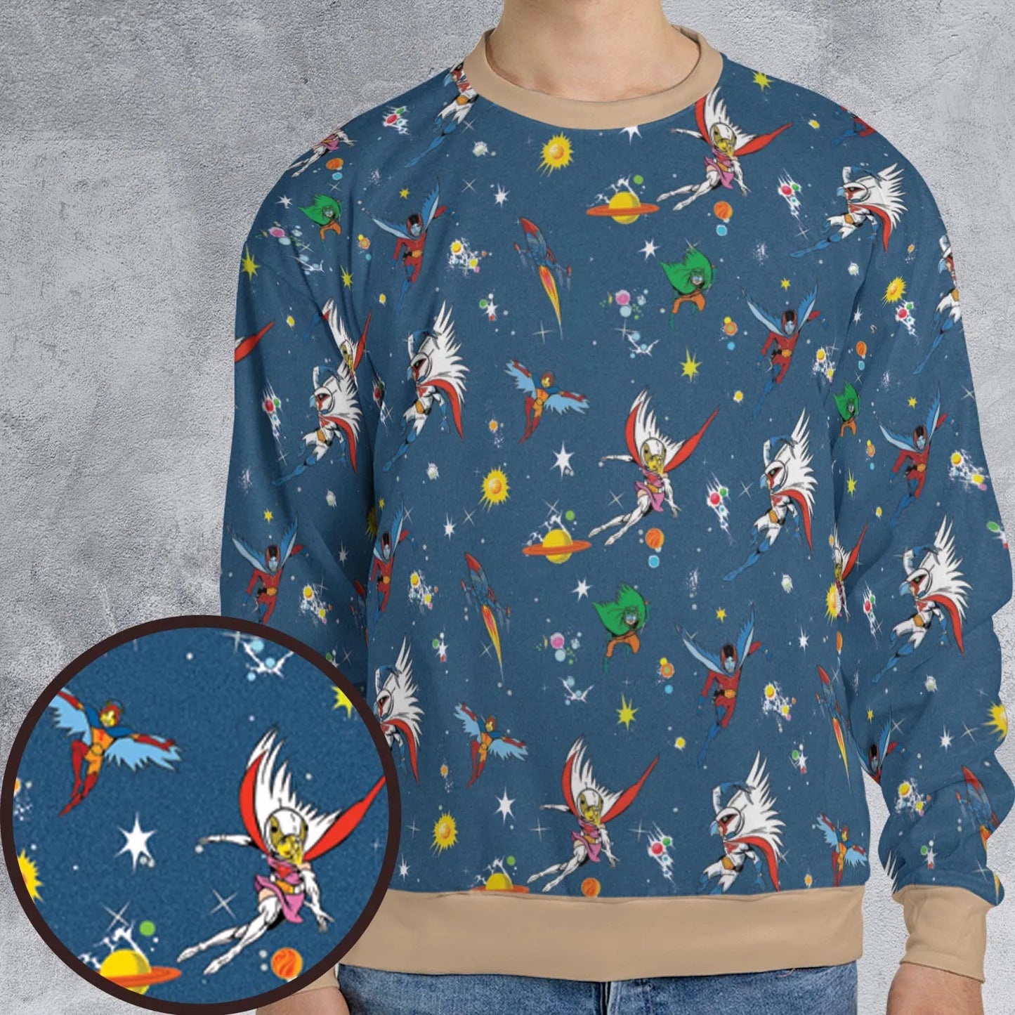 All-over Print Sweatshirt - 222TMXPM