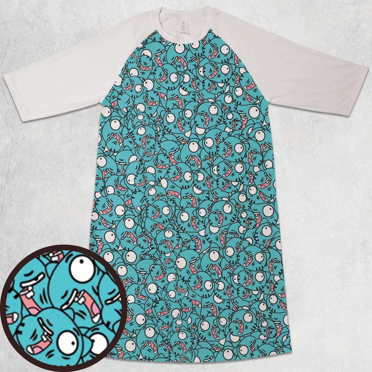 3/4 Sleeve Raglan Dress - HNEADDKX
