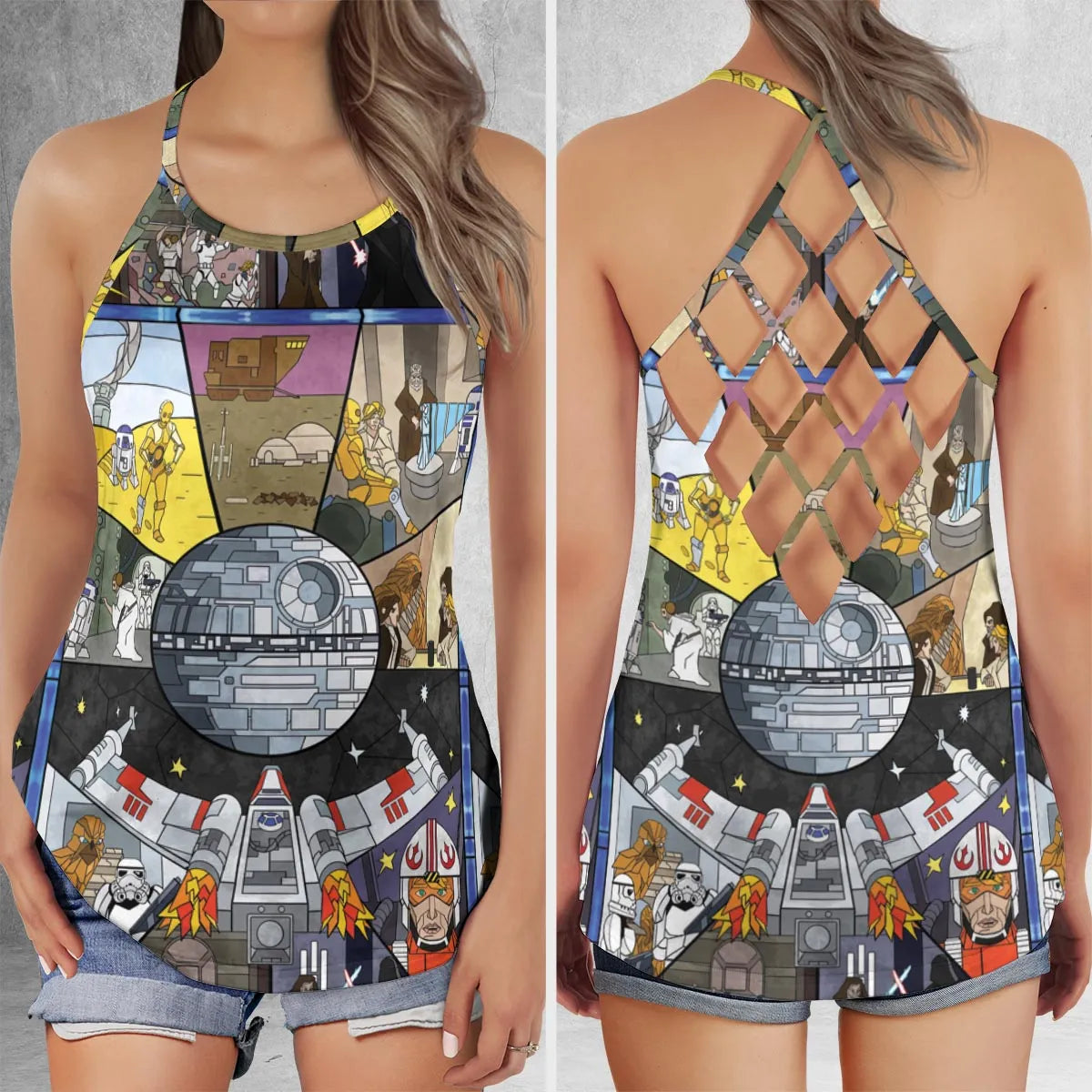 Criss Cross Tank Top - 5BZVR2JH