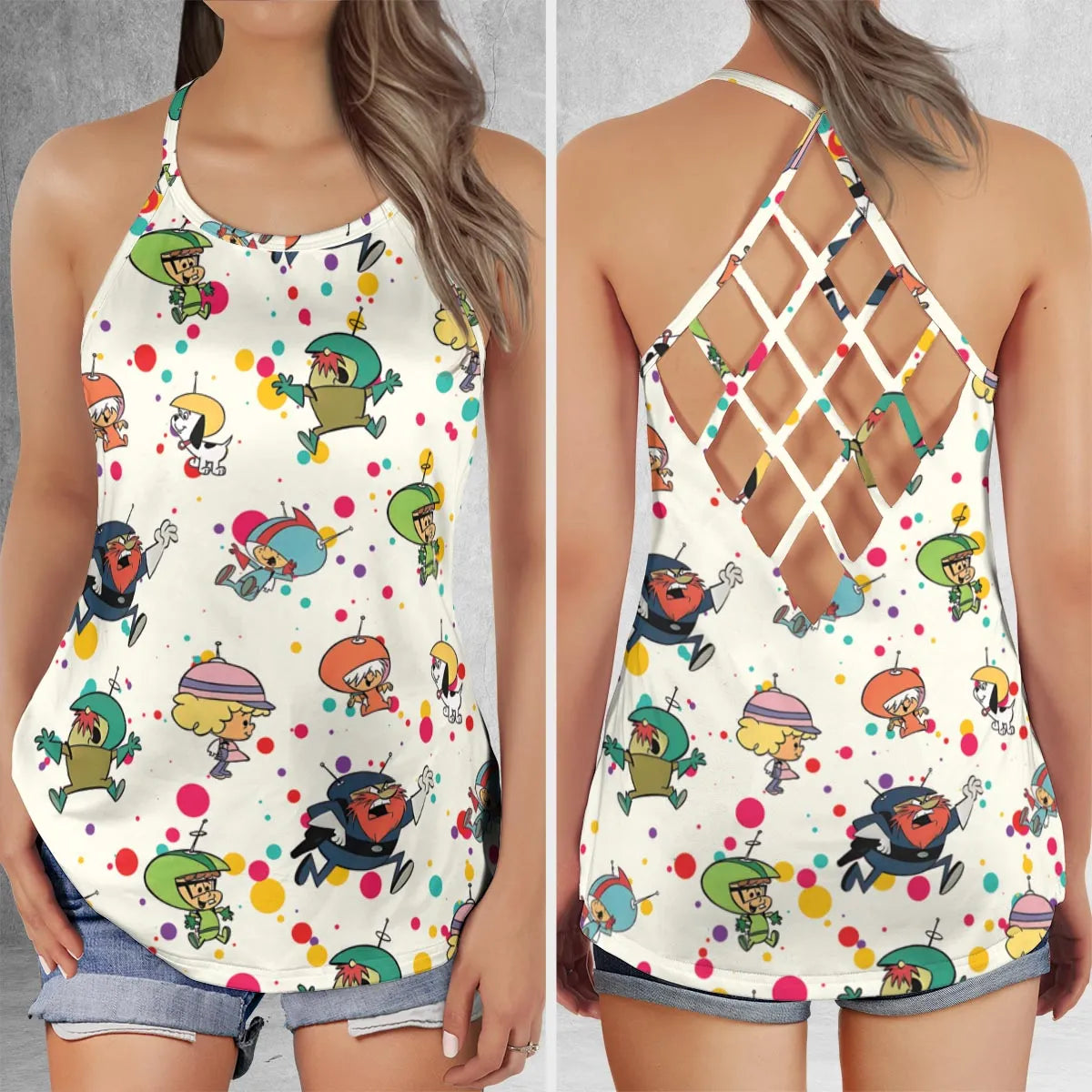 Criss Cross Tank Top - 4DDW343N