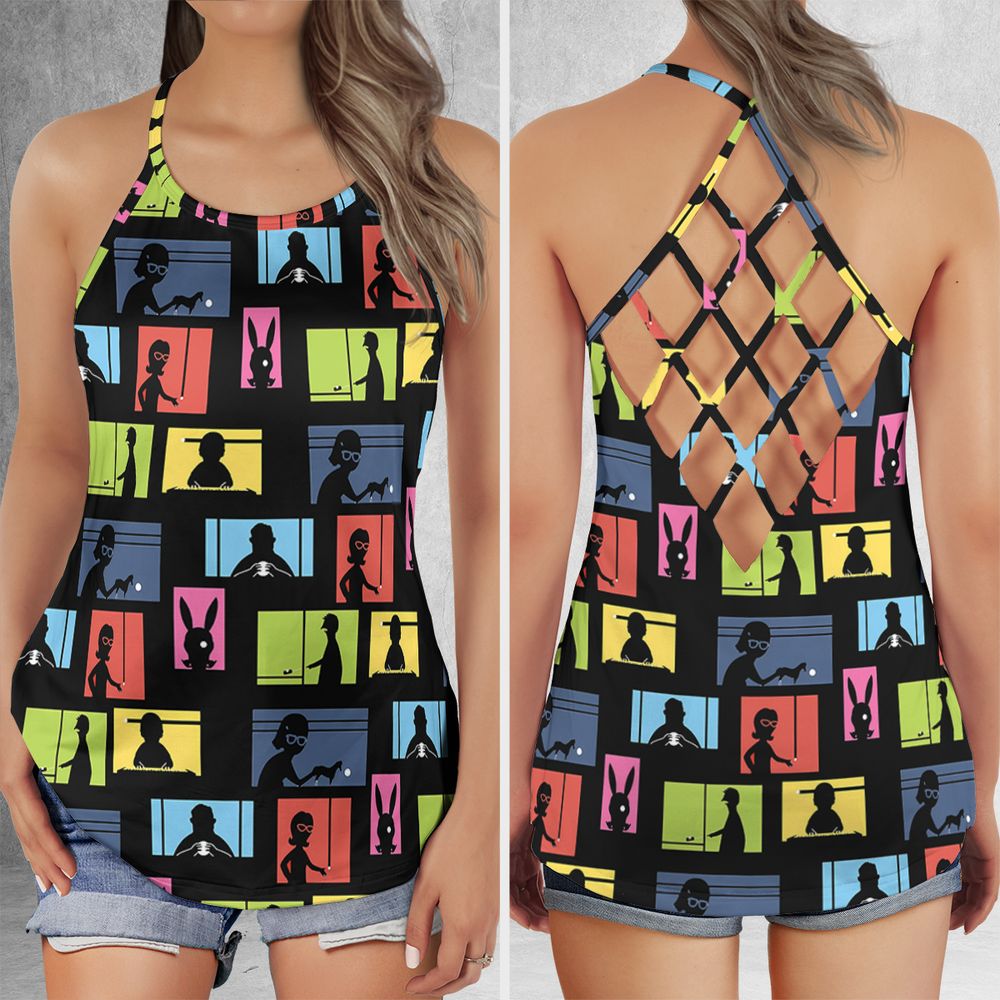 Criss Cross Tank Top - WQREDSNG -  - 1