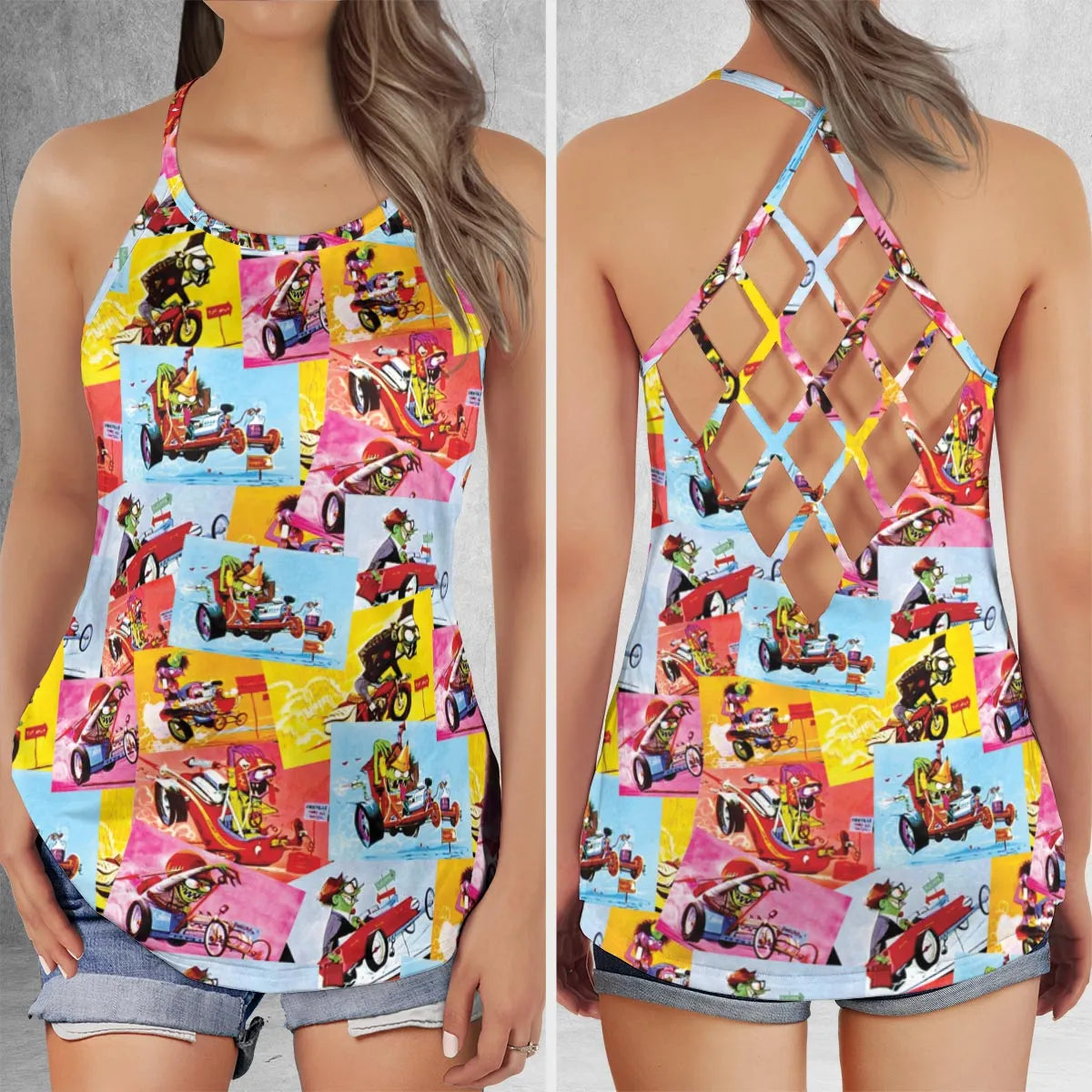 Criss Cross Tank Top - ZHW6ULQ9
