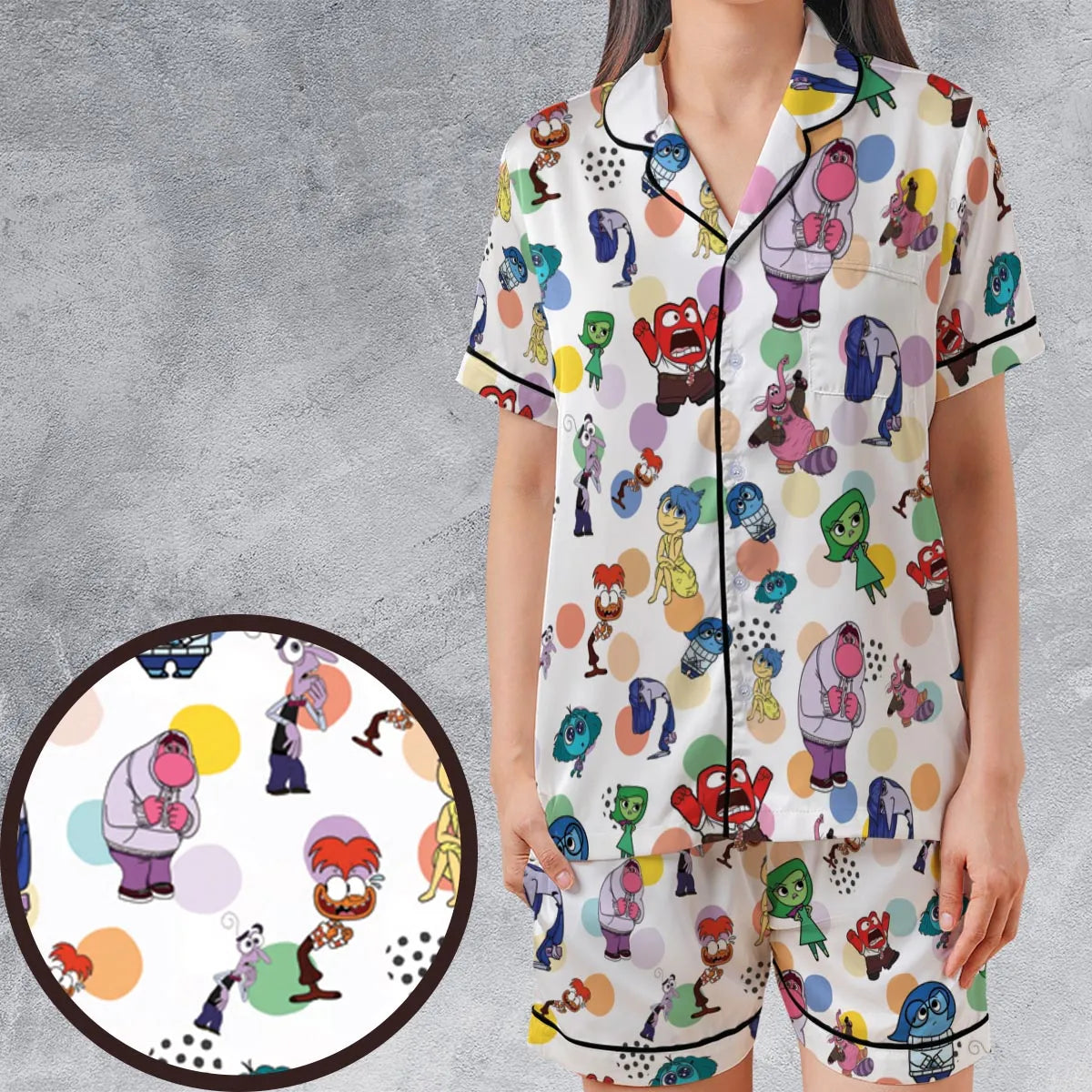 Satin Short-Sleeve Pajamas Set - KKBX19NG
