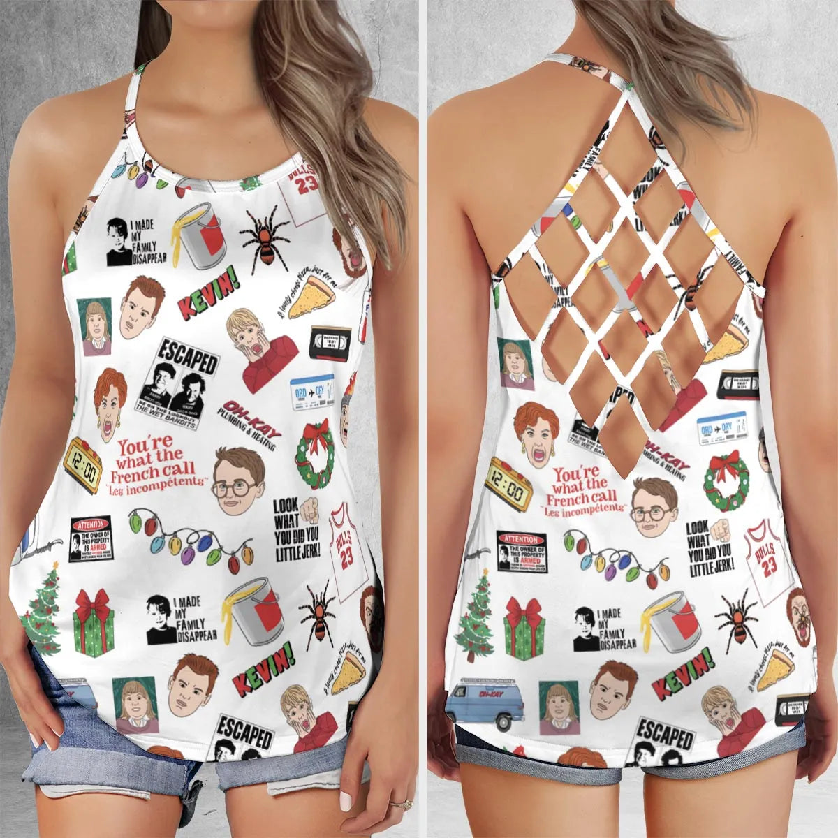 Criss Cross Tank Top - FKJNXP2U