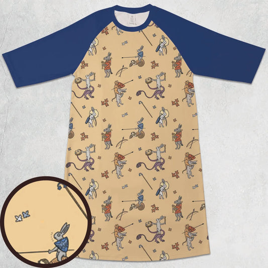 3/4 Sleeve Raglan Dress - DKZRQGYD