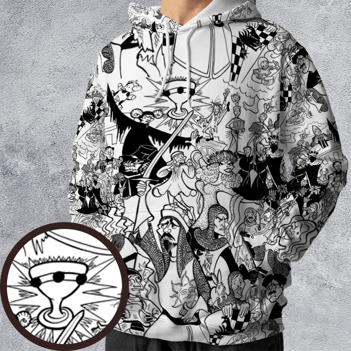 All-over Print Hoodie - J2CBABKJ