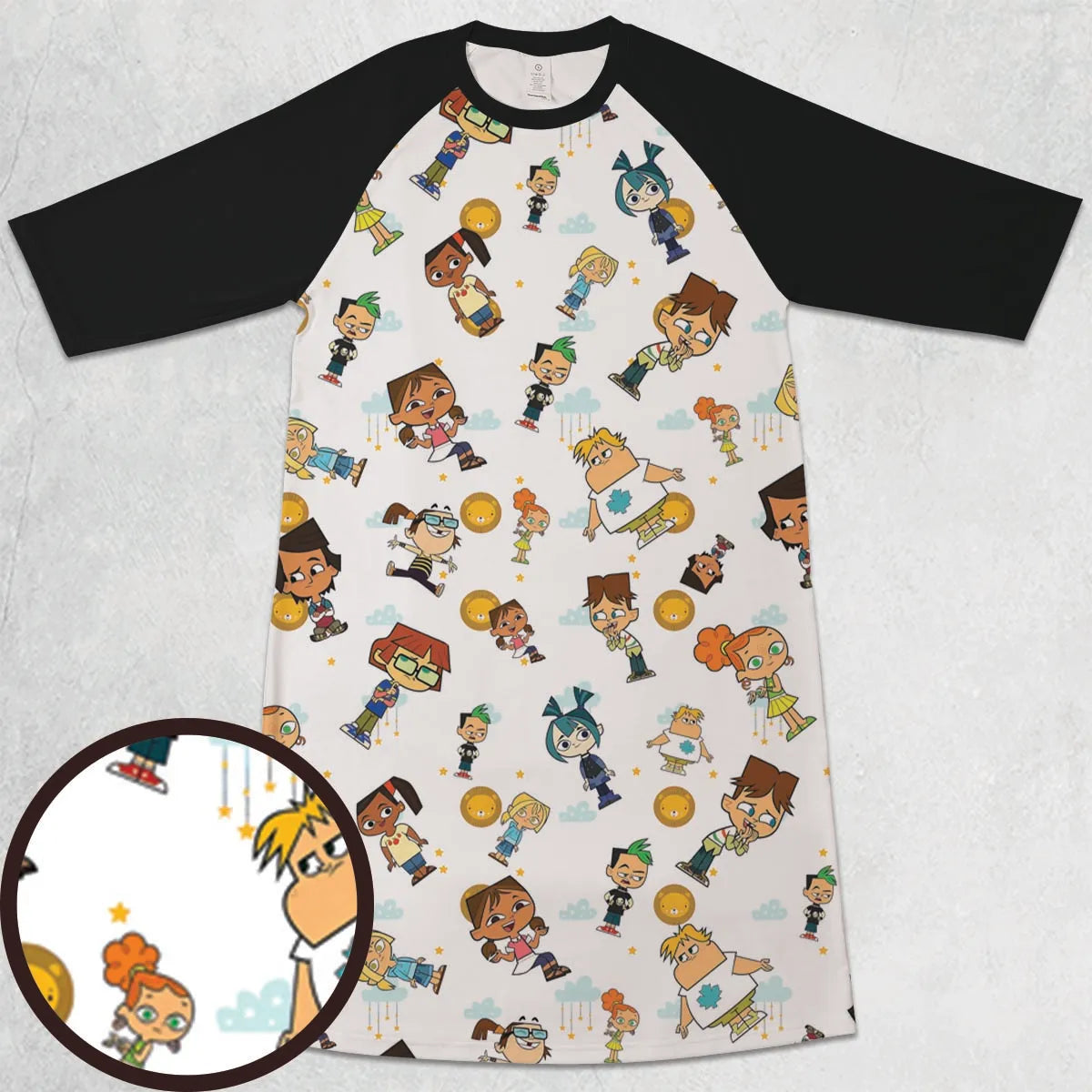 3/4 Sleeve Raglan Dress - XUMRYJQ2