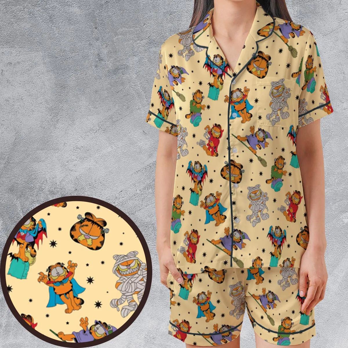 Satin Short-Sleeve Pajamas Set - 3PUYR8LY