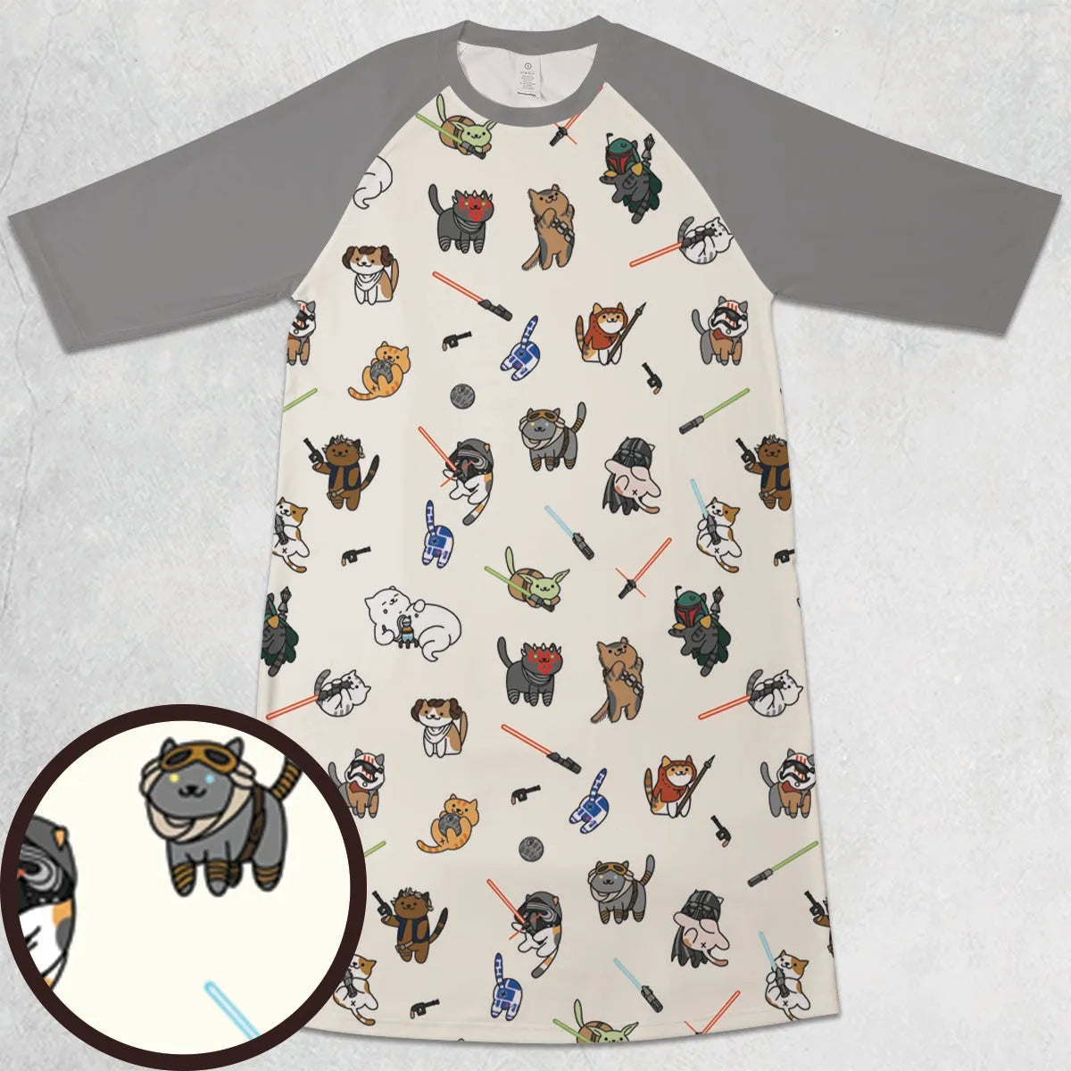 3/4 Sleeve Raglan Dress - CZVEPZ5R