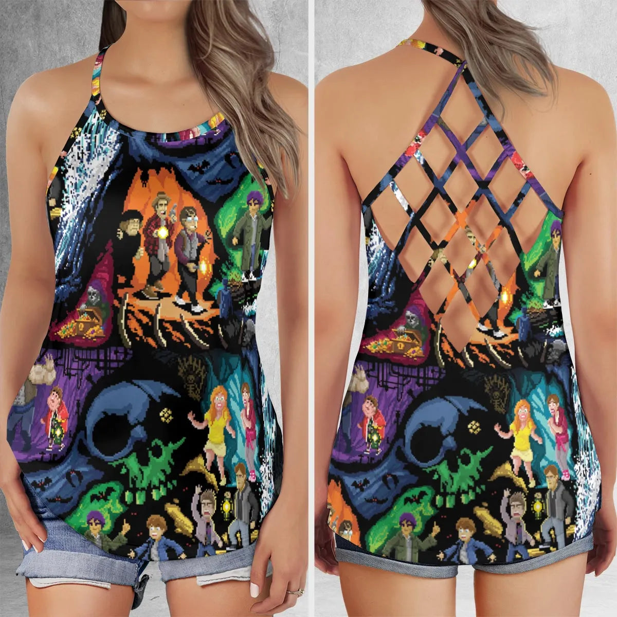 Criss Cross Tank Top - W8W4VF7Z