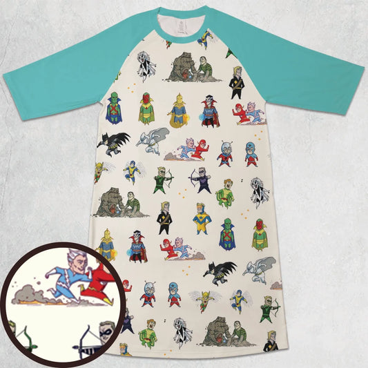 3/4 Sleeve Raglan Dress - 4J32H6WM