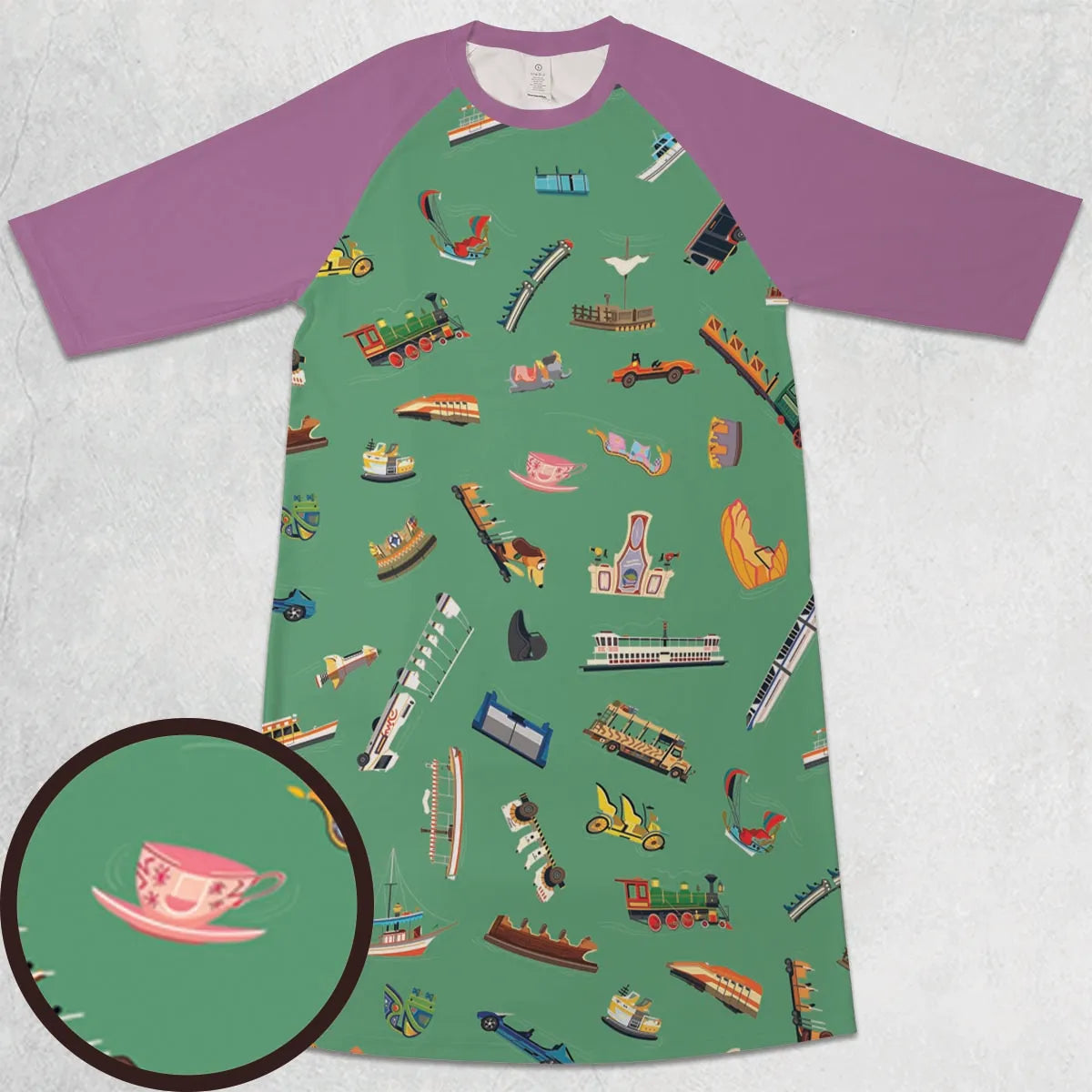 3/4 Sleeve Raglan Dress - Q77BS9JA