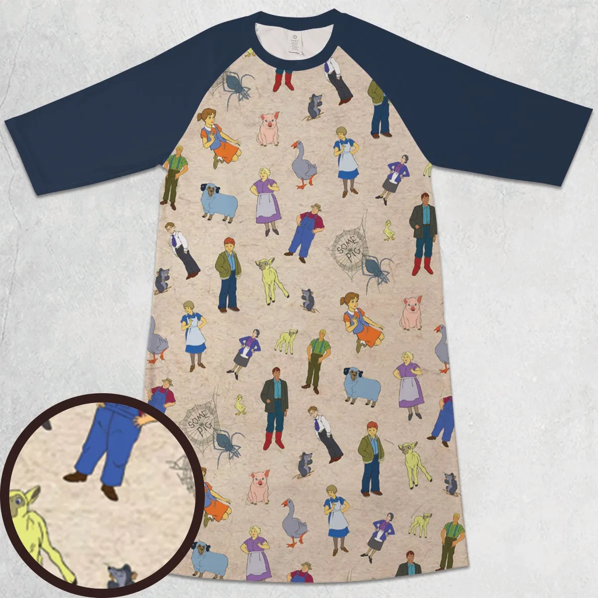 3/4 Sleeve Raglan Dress - QPSMRZYX