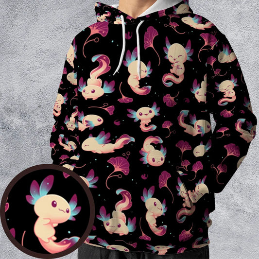 Axolotl Wonders Cute Salamanders Pattern All-over Print Hoodie