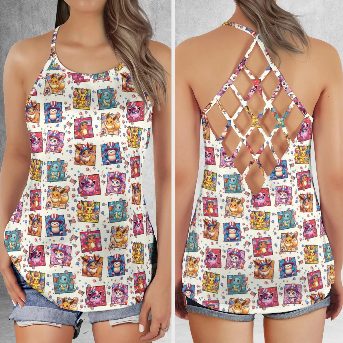 Criss Cross Tank Top - D9JA13Q1