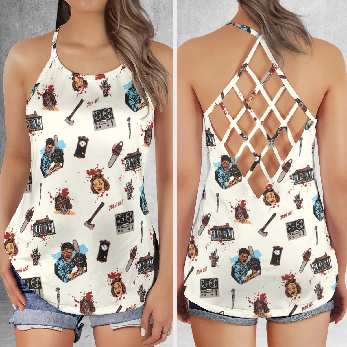 Criss Cross Tank Top - 24MF2LS4