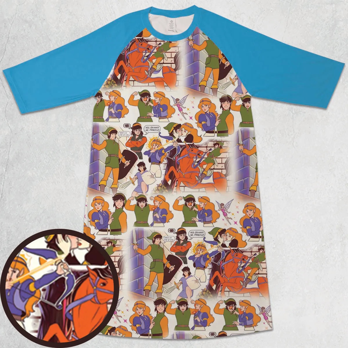 3/4 Sleeve Raglan Dress - B8F16ENJ
