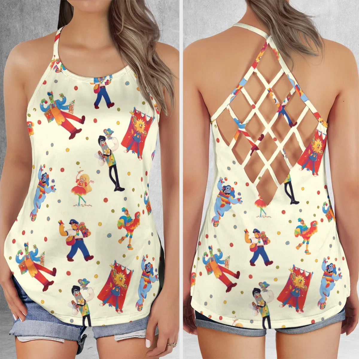 Criss Cross Tank Top - BJR6RPA4