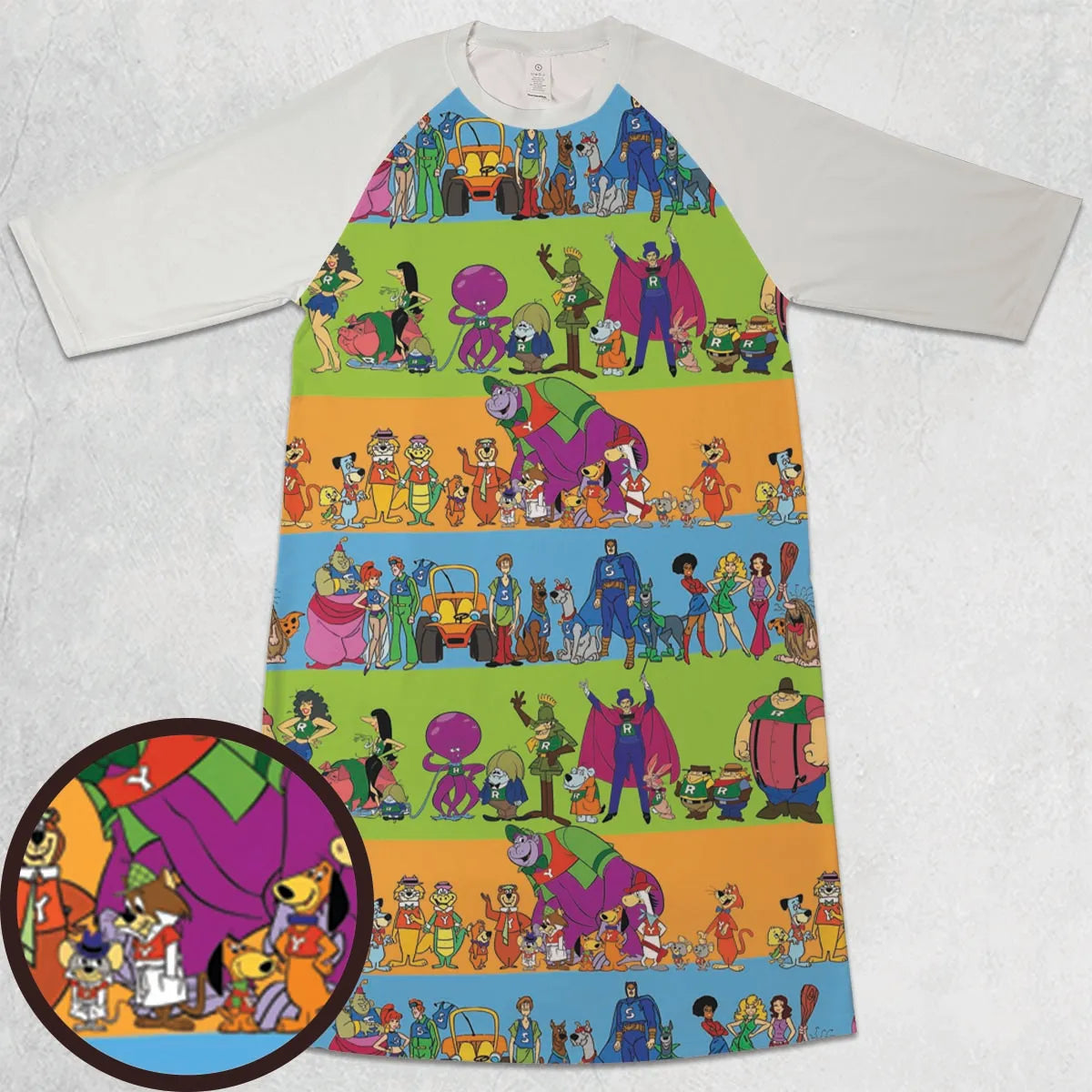 3/4 Sleeve Raglan Dress - N2HL415Y