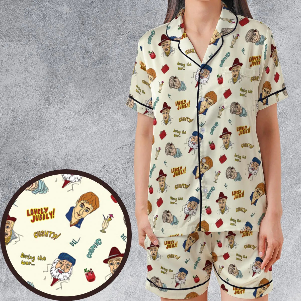 Satin Short-Sleeve Pajamas Set - 43RBN3NX