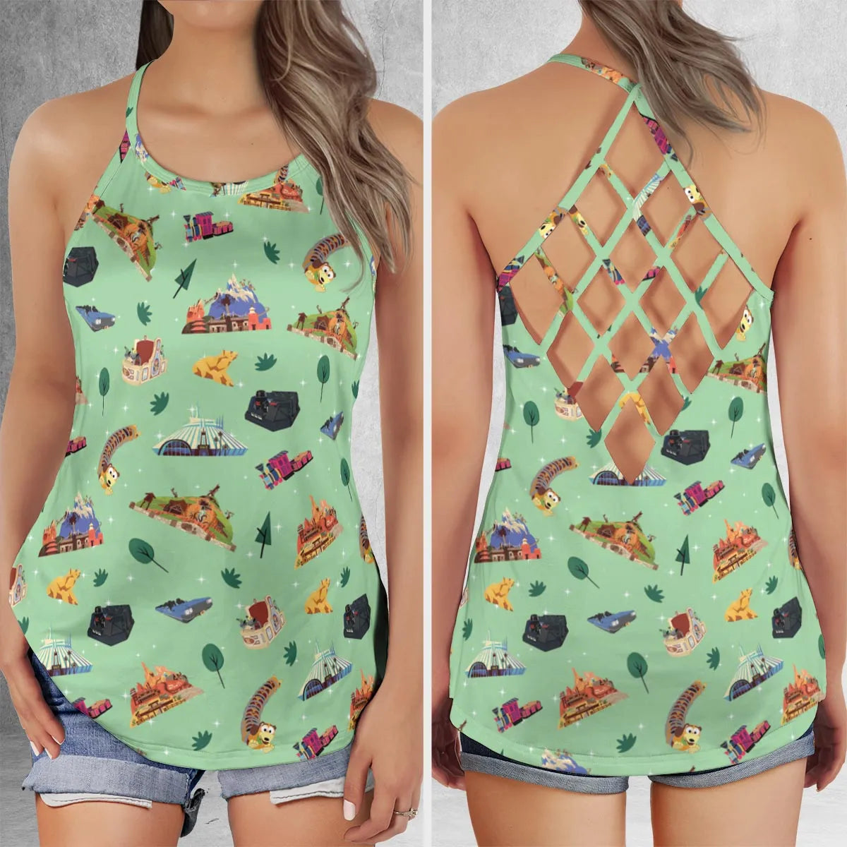 Criss Cross Tank Top - NJX1TZKE