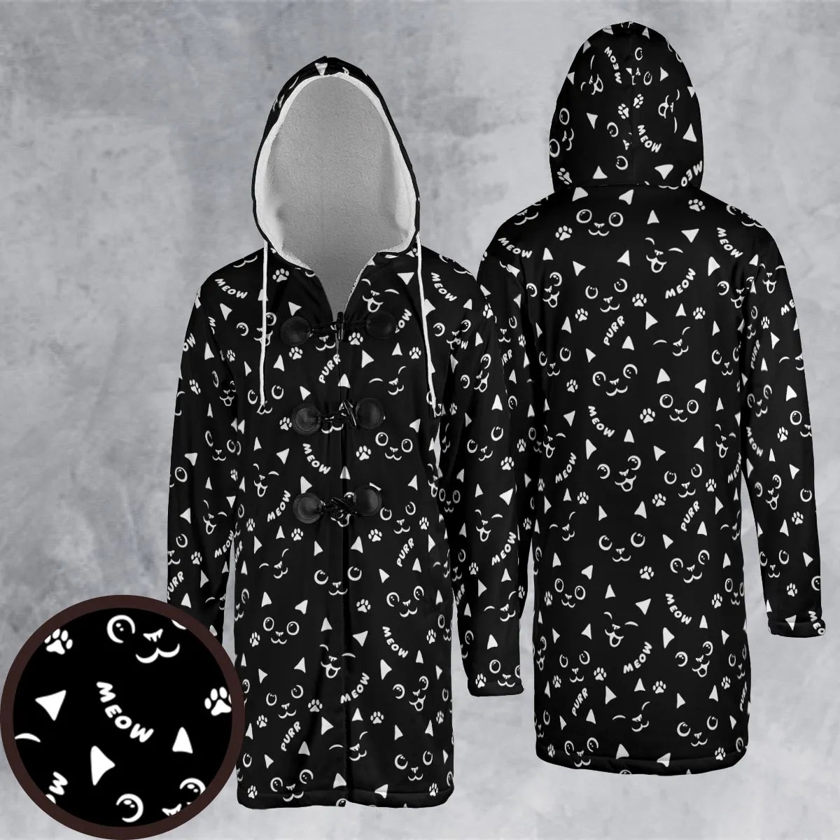 Hooded Cloak Coat - 3WM5PFTB