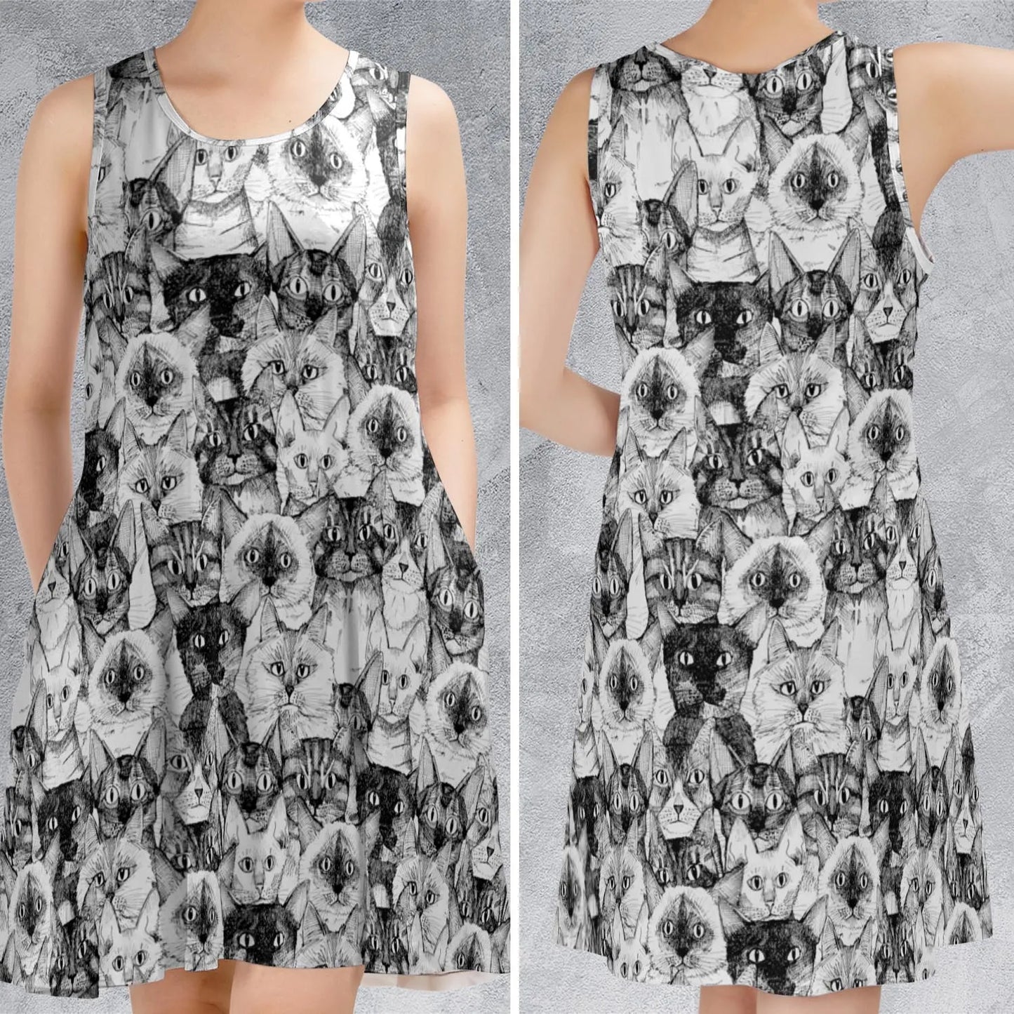Just Cats Sleeveless Dress