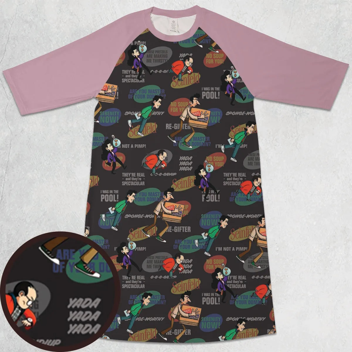 3/4 Sleeve Raglan Dress - NPE7RGUC