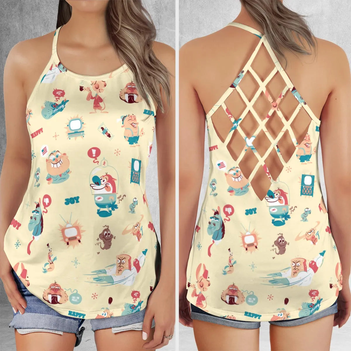 Criss Cross Tank Top - P2C6YH3T