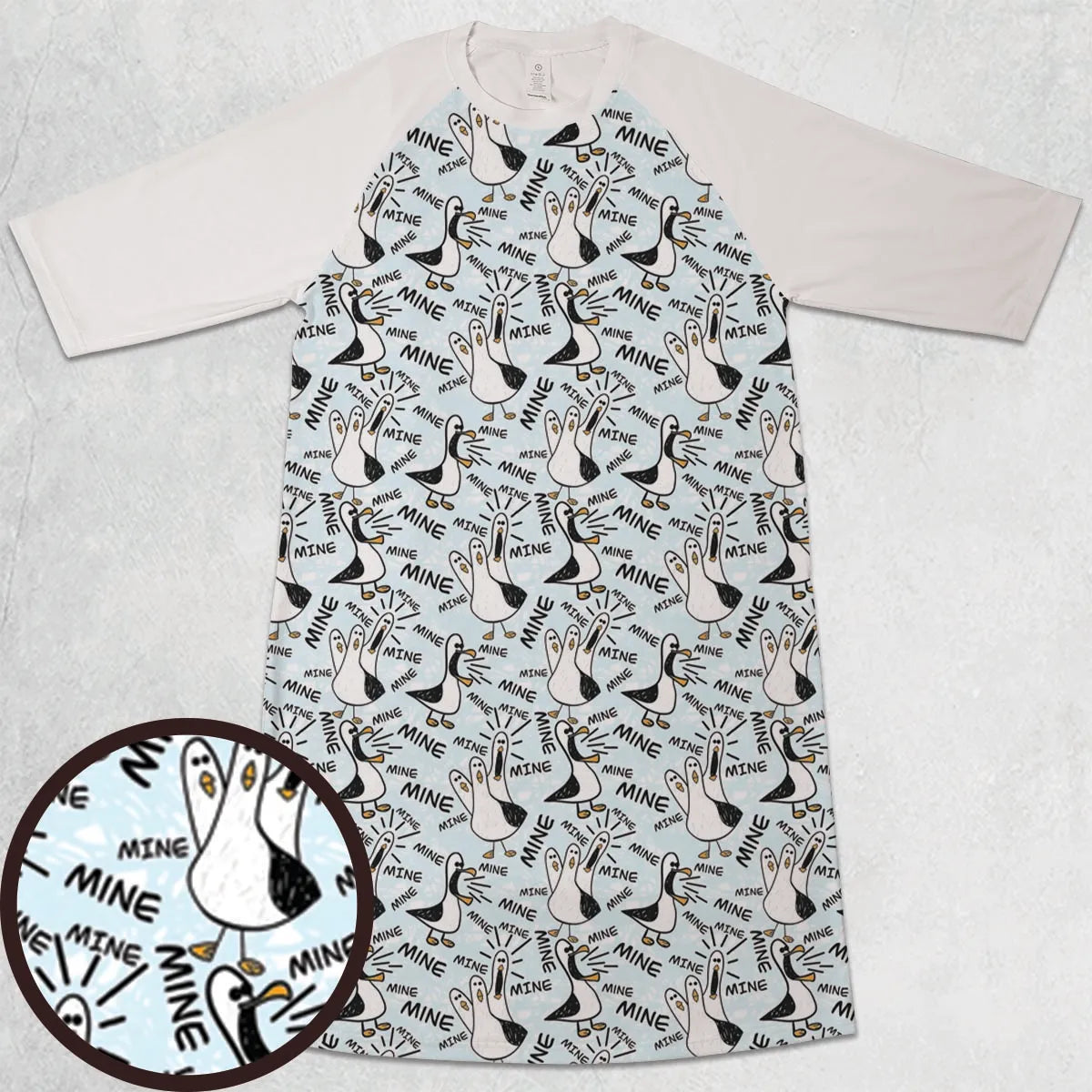3/4 Sleeve Raglan Dress - TKX3STED