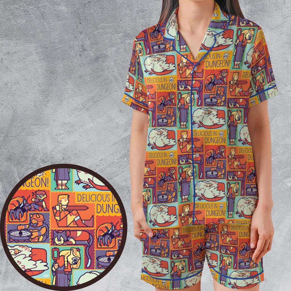 Satin Short-Sleeve Pajamas Set - 2WYA5HBC