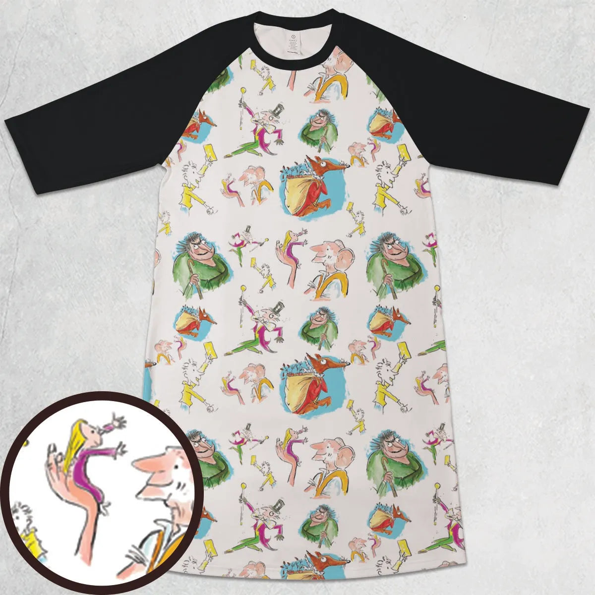 3/4 Sleeve Raglan Dress - PEN1Z2BF