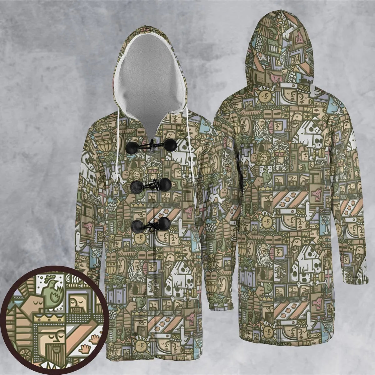 Hooded Cloak Coat - 9DGPSM9N