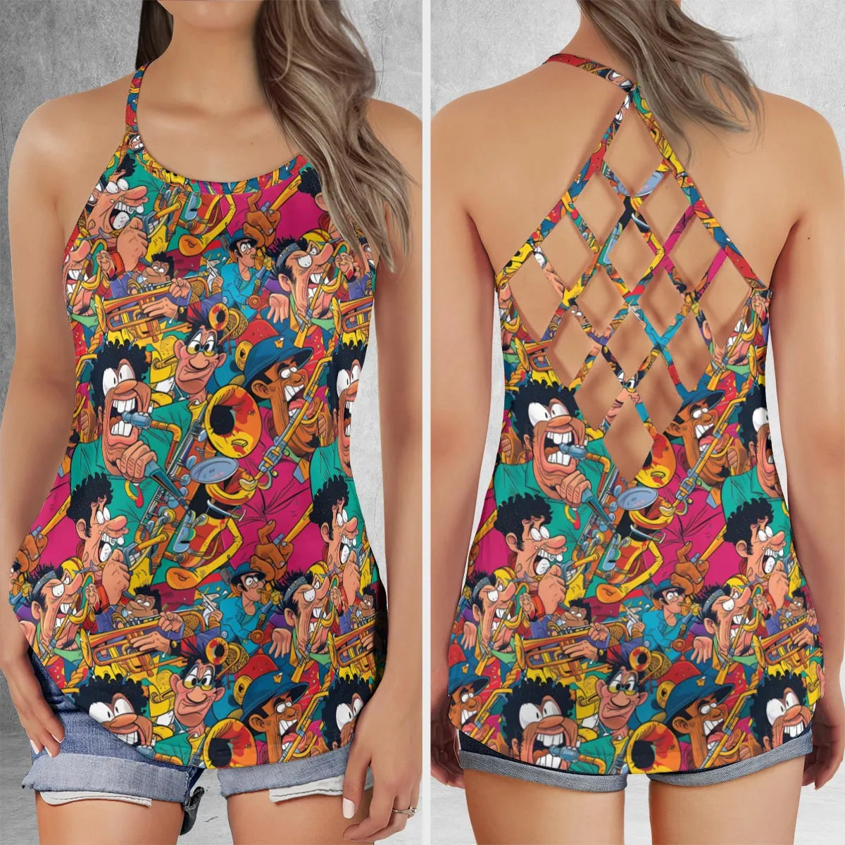 Criss Cross Tank Top - 56J2XCSM