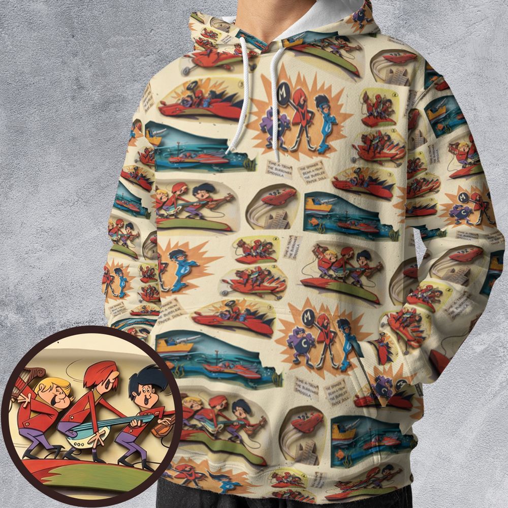 All-over Print Hoodie - 3S1N4M61 -  - 1