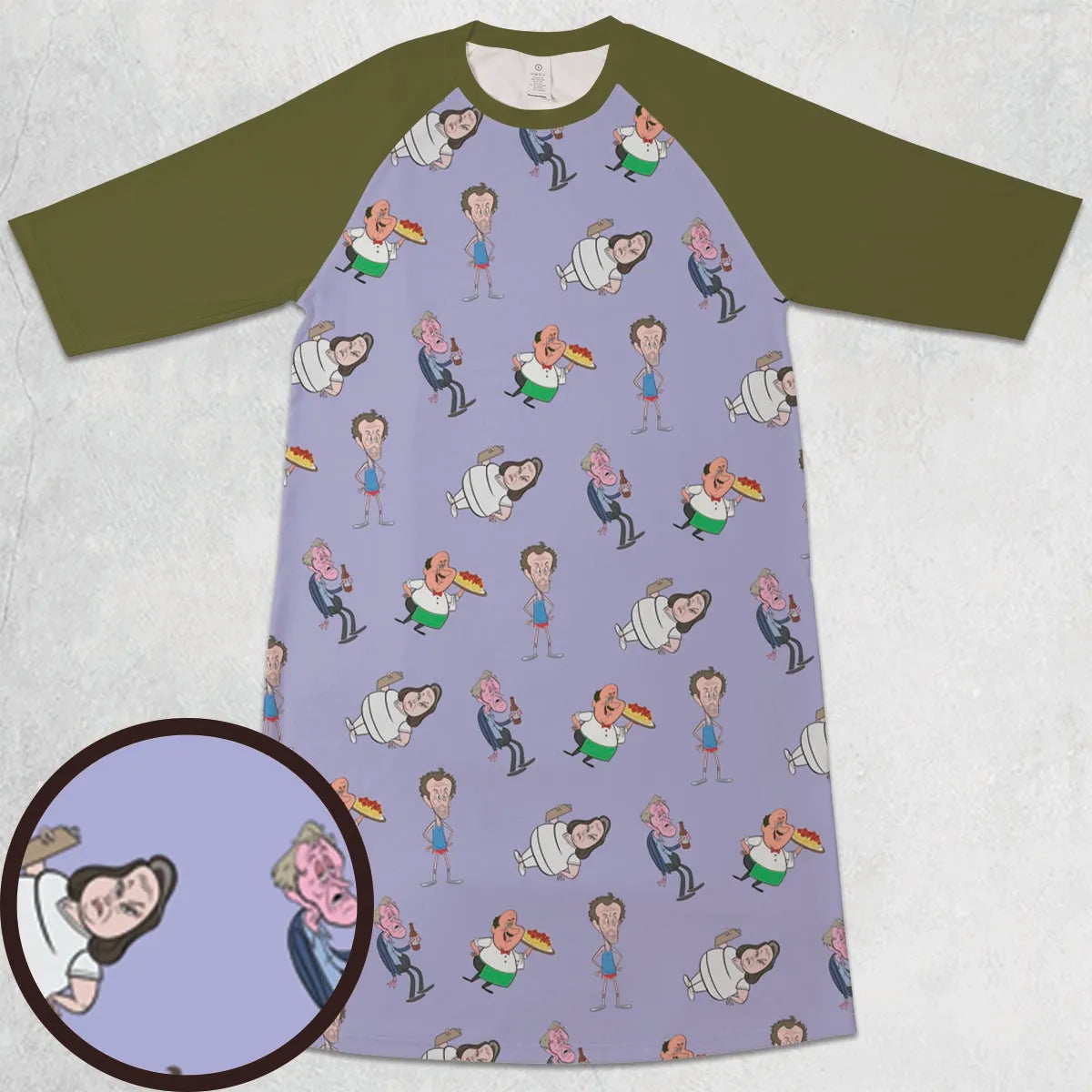 3/4 Sleeve Raglan Dress - H3Q7M3J2