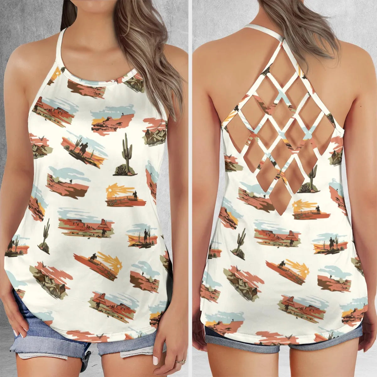 Criss Cross Tank Top - 4ED5JD5X
