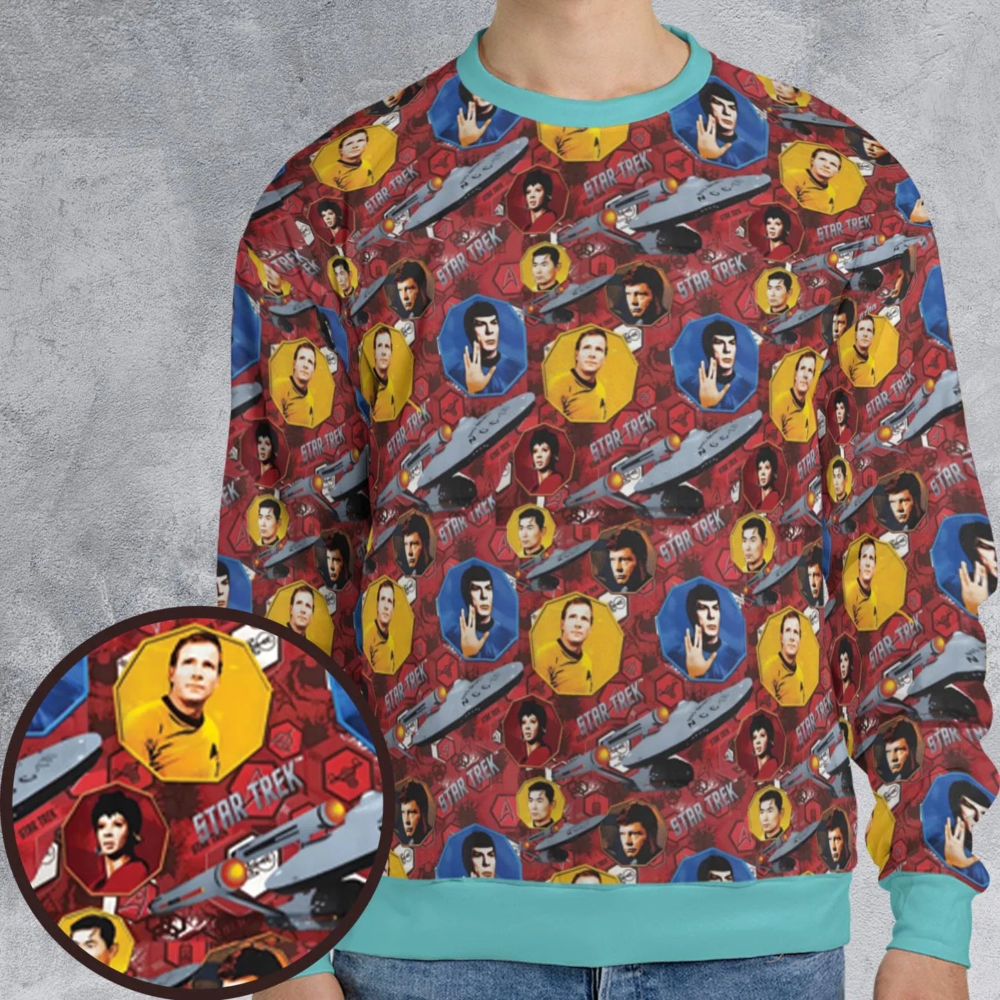 All-over Print Sweatshirt - XVKJZHUE
